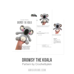 DROWSY the koala amigurumi pattern by Crochetbykim
