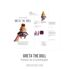 GRETA the doll amigurumi pattern by Crochetbykim