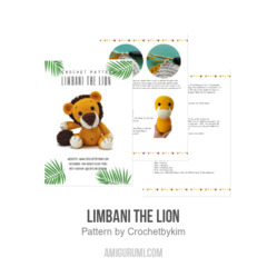 Limbani the lion amigurumi pattern by Crochetbykim