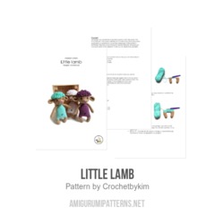 Little Lamb amigurumi pattern by Crochetbykim