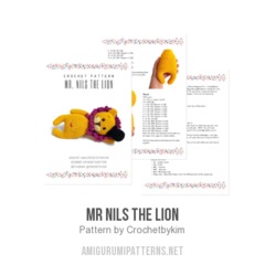 MR Nils the lion amigurumi pattern by Crochetbykim