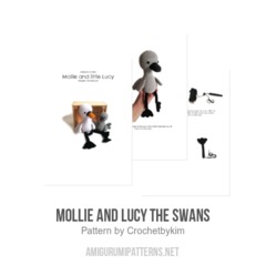 Mollie and Lucy the Swans amigurumi pattern by Crochetbykim
