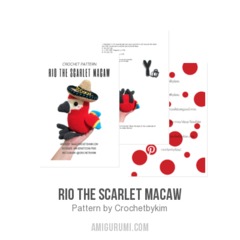 Rio the Scarlet Macaw amigurumi pattern by Crochetbykim