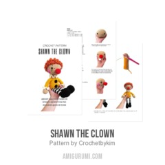 Shawn the clown amigurumi pattern by Crochetbykim
