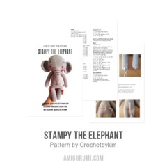 Stampy the elephant amigurumi pattern by Crochetbykim