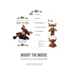 Woody the moose amigurumi pattern by Crochetbykim