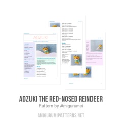 Adzuki the red-nosed reindeer amigurumi pattern by Amigurumei