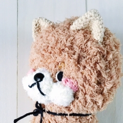 Hachiko the lucky fuzzy dog amigurumi by Amigurumei