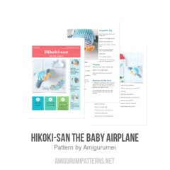 Hikoki-san the baby airplane amigurumi pattern by Amigurumei