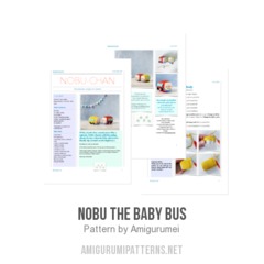 Nobu the baby bus amigurumi pattern by Amigurumei