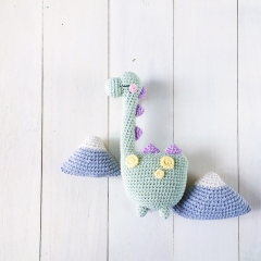 Tezuka the daydreamer dinosaur amigurumi pattern by Amigurumei