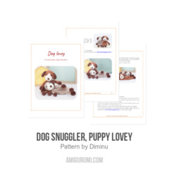 Dog snuggler, Puppy lovey amigurumi pattern by Diminu