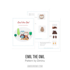 Emil the owl amigurumi pattern by Diminu