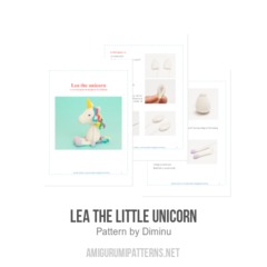 Lea the little unicorn amigurumi pattern by Diminu