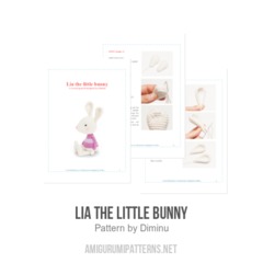 Lia the little bunny amigurumi pattern by Diminu