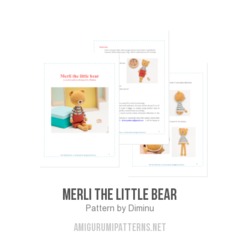 Merli the little bear amigurumi pattern by Diminu