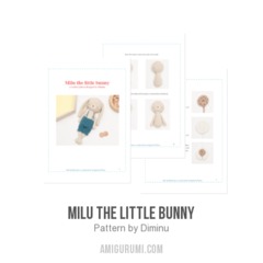 Milu the little bunny amigurumi pattern by Diminu