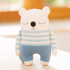 Mimo the sleepy bear amigurumi pattern by Diminu