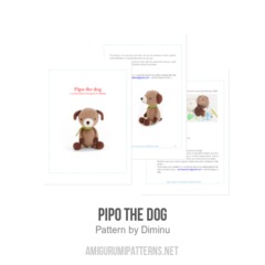 Pipo the dog amigurumi pattern by Diminu