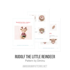 Rudolf the little reindeer amigurumi pattern by Diminu