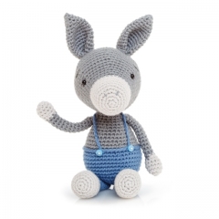 Rufus the donkey amigurumi by Diminu