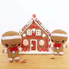 Baby Gingerbread Twins amigurumi pattern by Storyland Amis