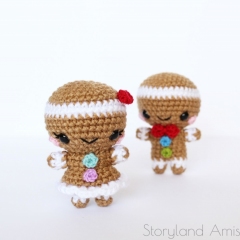 Baby Gingerbread Twins amigurumi by Storyland Amis