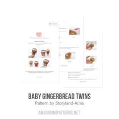 Baby Gingerbread Twins amigurumi pattern by Storyland Amis