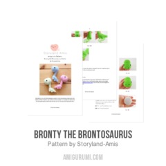 Bronty the Brontosaurus amigurumi pattern by Storyland Amis