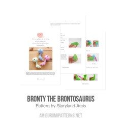 Bronty the Brontosaurus amigurumi pattern by Storyland Amis