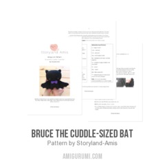 Bruce the Cuddle-Sized Bat amigurumi pattern by Storyland Amis