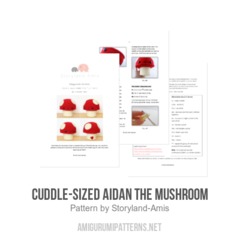 Cuddle-Sized Aidan the Mushroom amigurumi pattern by Storyland Amis