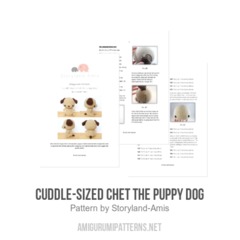 Cuddle-Sized Chet the Puppy Dog amigurumi pattern by Storyland Amis