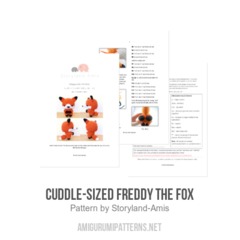 Cuddle-Sized Freddy the Fox amigurumi pattern by Storyland Amis