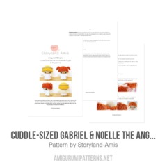 Cuddle-Sized Gabriel & Noelle the Angel Twins amigurumi pattern by Storyland Amis