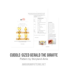 Cuddle-Sized Gerald the Giraffe amigurumi pattern by Storyland Amis