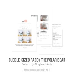 Cuddle-Sized Paddy the Polar Bear amigurumi pattern by Storyland Amis