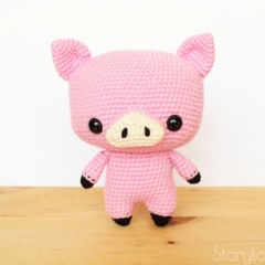 Cuddle-Sized Ralph the Pig amigurumi pattern by Storyland Amis