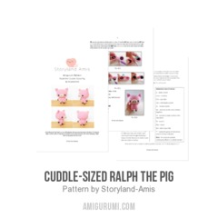 Cuddle-Sized Ralph the Pig amigurumi pattern by Storyland Amis