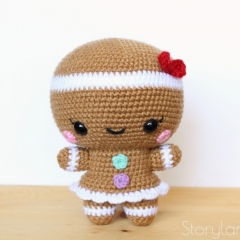 Cuddle-Sized Sugar and Spice the Gingerbread Twins amigurumi pattern by Storyland Amis