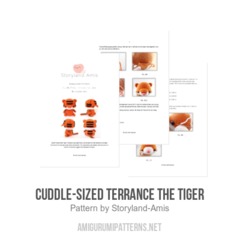 Cuddle-Sized Terrance the Tiger amigurumi pattern by Storyland Amis