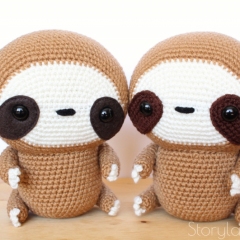 Cuddle-Sized Zippy the Sloth amigurumi pattern by Storyland Amis