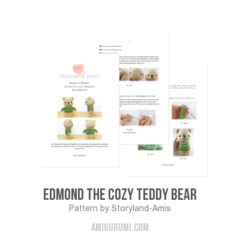 Edmond the Cozy Teddy Bear amigurumi pattern by Storyland Amis
