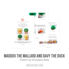 Maddox the Mallard and Davy the Duck amigurumi pattern by Storyland Amis