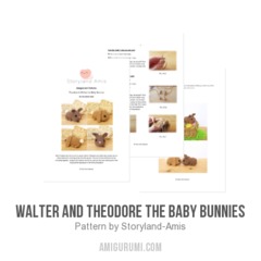 Walter and Theodore the Baby Bunnies amigurumi pattern by Storyland Amis