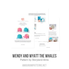 Wendy and Wyatt the Whales amigurumi pattern by Storyland Amis