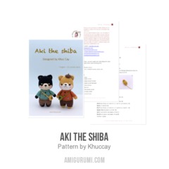 Aki the Shiba amigurumi pattern by Khuc Cay