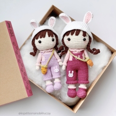 Anna the little bunny girl amigurumi pattern by Khuc Cay