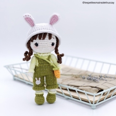 Anna the little bunny girl amigurumi by Khuc Cay