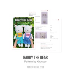 Barry the bear amigurumi pattern by Khuc Cay